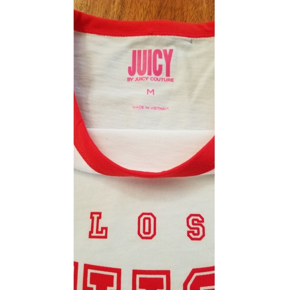 NWOT Juicy Couture Red and White Tee - Picture 4 of 4